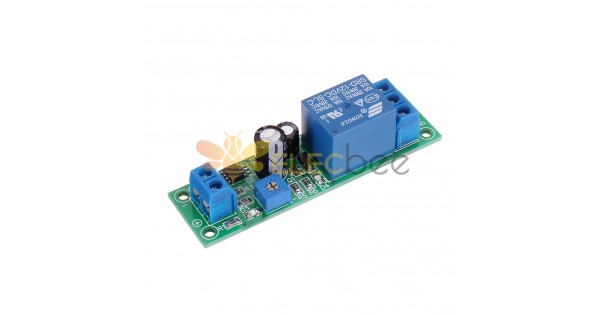 Hobbytronica - Modulo NE555 Relay Temporizador 12V Delay 0 a 10 segundos .  Especificaciones: - Integrado: NE555 - Voltaje de Entrada: 12V DC -  Dimensiones: 70mm x 21mm x 18mm - Rango