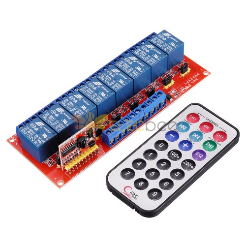 Arduino多功能紅外遙控8通道繼電器模塊微動開關/自鎖開關5V/12V/24V-適用於Arduino官方板的產品 self-lock switch 12V self-lock switch 12V