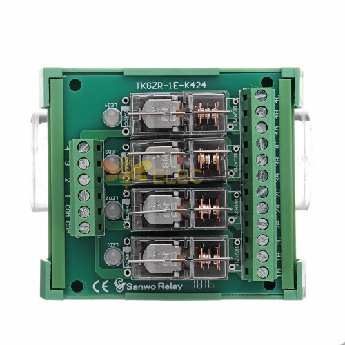 TKG2R-1E-K424 4 Channel Relay Module PLC Amplification Board Controller ...