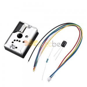 3 uds GP2Y1014AU0F módulo de Sensor de polvo óptico compacto Sensor de partículas de humo Detector PM2.5 con Cable
