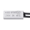 3 шт. KSD9700 250 В 5A 45 ℃ пластиковый термостатический переключатель датчика температуры NC