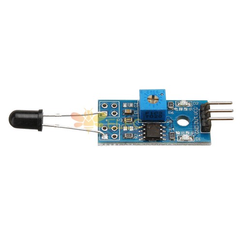 3pcs LM393 3 Pin IR Flame Detection Sensor Module Fire Detector ...