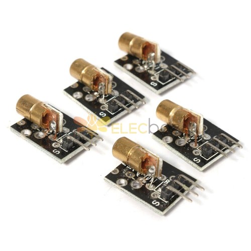 5Pcs KY-008 5V 3pin 650nm Transmitter Dot Diode Copper Head Red Laser Module PIC DIY