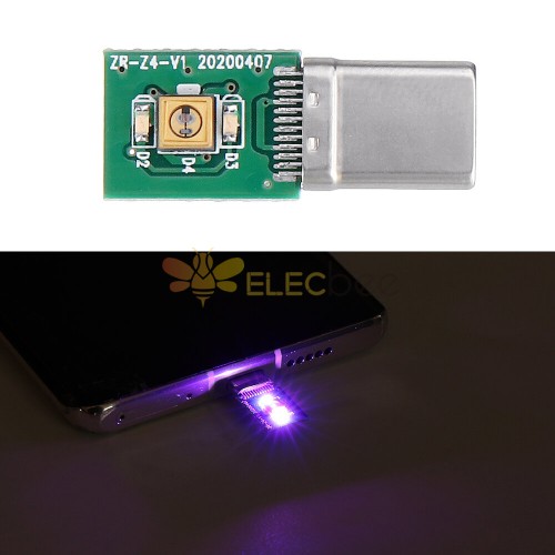 5V Type-C端口紫外线消毒灯板便携式快速UVC消毒LED手机模块