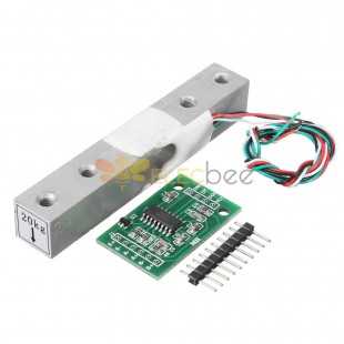 5pcs HX711 Module + 20kg Aluminum Alloy Scale Weighing Sensor Load Cell Kit for Arduino