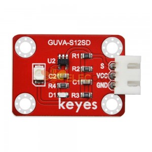 GUVA-S12SD 3528 Sensor Ultravioleta (Orifício de almofada) Plugue Anti-reverso Terminal Branco