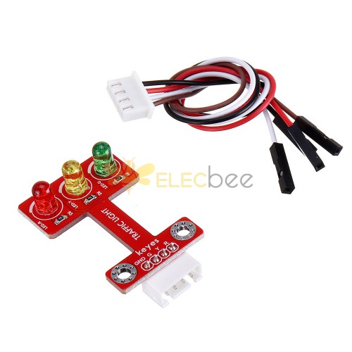LED traffic light module compatible with Arduino