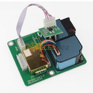 Módulo de detección de gas todo en uno ZPHS01 Sensor PM2.5 de polvo de dióxido de carbono PM2.5 + CO2 + CH2O + Temperatura + Detector de humedad