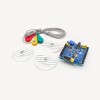 Capteur de fréquence cardiaque ECG/EKG/EMG Shield avec câble et électrodes