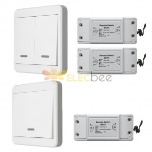 1/2-Way Light Lamp Wall Wireless Remote Control Switch Module ON/OFF + Receiver