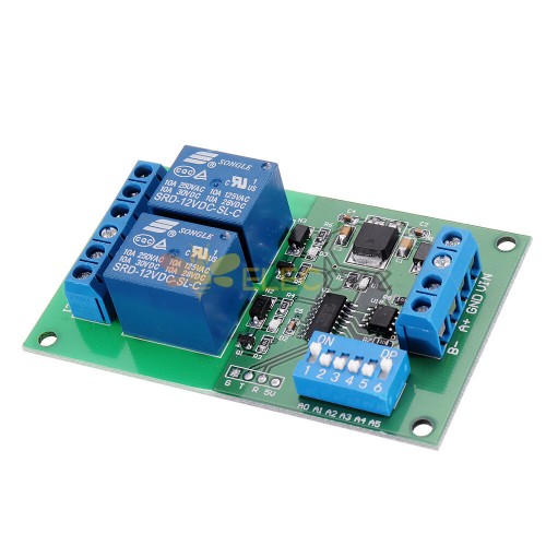 2 Channel RS485 Relay Board UART Serial Port Switch Module Modbus ...