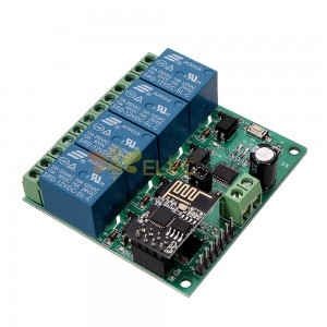 2 pièces DC12V ESP8266 relais Wifi à quatre canaux IOT Smart Home Phone APP Module de commutation de télécommande