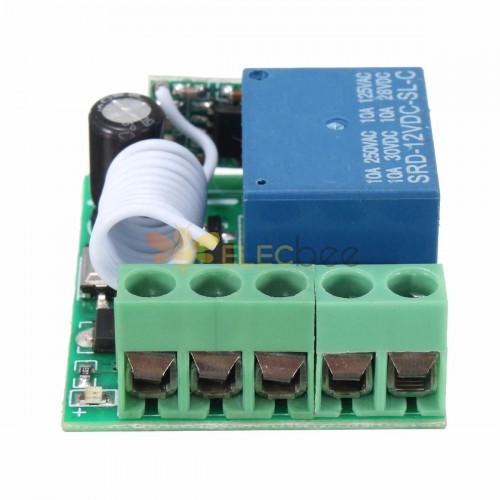 DC12V Récepteur de commutateur de télécommande sans fil 315 MHz 2 relais RF