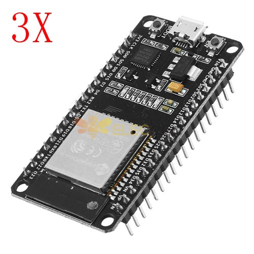 3pcs ESP32-Entwicklungsboard WiFi + Bluetooth Ultra Low Power Consumption Dual Cores ESP-32S Board