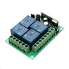 433mhz DC 12V Learning Type 4CH Channel Wireless Remote Control Switch Four Way Relay Control Module