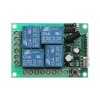 433mhz DC 12V Learning Type 4CH Channel Wireless Remote Control Switch Four Way Relay Control Module