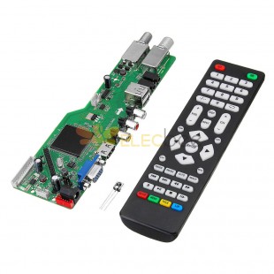5 jeu OSD RR52C.04A prend en charge le Signal numérique DVB-S2 DVB-C DVB-T2/T ATV ​​carte de pilote LCD universelle