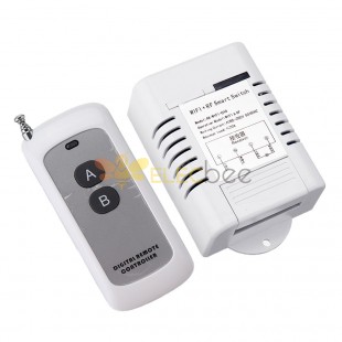 AC90-260V 10A 433MHz WiFi Remote Control Switch + RF Wireless Transmitter Support eWeLink Android IOS