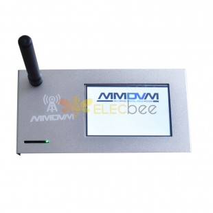 Punto de acceso ensamblado+Pantalla LCD de 3,2 pulgadas+Antena+Tarjeta SD de 16G+Soporte de caja de aluminio P25 DMR YSF UHFVHF Silver