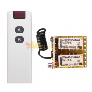 DC3.7V/5V/12V 315MHz Wide Voltage 2 Way Remote Control Switch Miniature Universal Learning Code Normal Open and Close