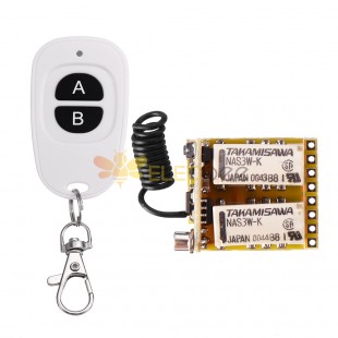 DC3.7V/5V/12V 433MHz Wide Voltage 2 Way Remote Control Switch Miniature Universal Learning Code Normal Open and Close