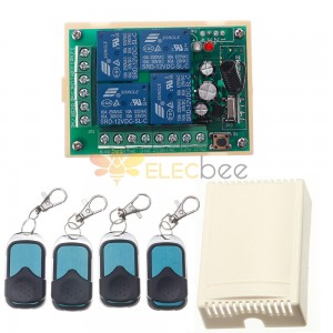 HCS301 433MHz Rolling Code Chave de Controle Remoto Fonte de Alimentação Sem Fio Módulo Receptor Relé