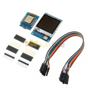Carte de développement Mini D1 ESP-12F N ESP8266 + module d'écran LCD TFT 1,6 pouces avec ligne DuPont pour Arduino - produits compatibles avec les cartes officielles Arduino