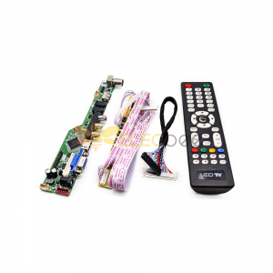 T.SK105A.03 ユニバーサル LCD LED TV コントローラドライバボード TV/PC/VGA/HDMI/USB + 7 キーボタン + 2ch 8 ビット 30 LVDS ケーブル