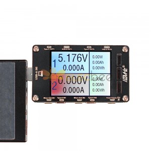 100MHZ T50N Çift USB Voltaj Akım Renkli Ekran Test Cihazı Güç Kapasitesi Ölçer QC2.0 QC3.0 PD FCP Test Aracı
