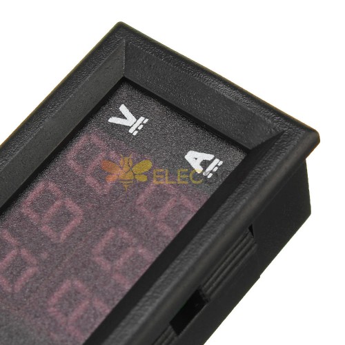 AMPEROMETRO VOLTMETRO DIGITALE LED ROSSO BLU DISPLAY DOPPIO TESTER 100V 10A