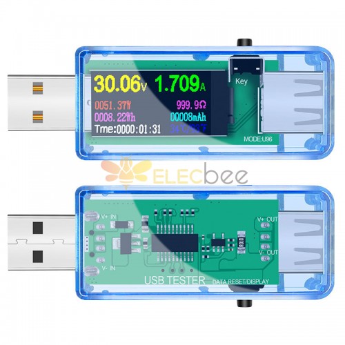 Acheter Testeur USB 10 en 1, voltmètre, compteur de tension, batterie  externe, détecteur de chargeur USB