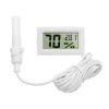 2Pcs Digital Mini LCD Digital Thermometer Hygrometer Kühlschrank Gefrierschrank Temperatur Feuchtigkeitsmesser Weiß