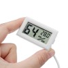 2 قطعة الرقمية البسيطة LCD ميزان الحرارة الرقمي الرطوبة الثلاجة الفريزر درجة الحرارة مقياس الرطوبة الأبيض
