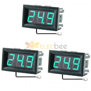 3 قطعة 0.56 بوصة رقمية صغيرة LCD داخلي مريحة درجة الحرارة الاستشعار متر مراقب ميزان الحرارة مع كابل 1 متر -50-120 ℃ تيار مستمر 5-12 فولت