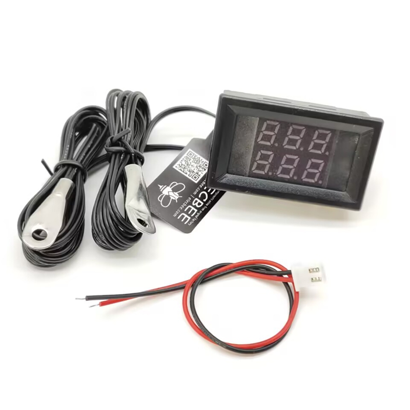 3Pcs DC 4-28V 5V 12V 0.28 inch 0.28 inch LED Display Dual Red+Blue Digital Temperature Sensor Thermometer