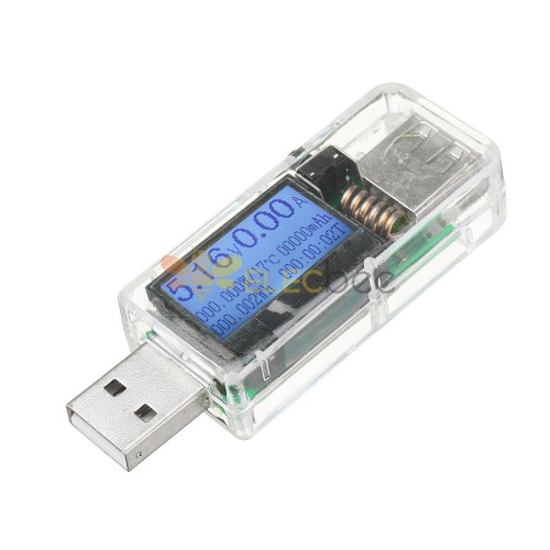 3 adet 12 in 1 Şeffaf USB Test Cihazı DC Dijital Voltmetre Ampermetre Metre Dedektörü Güç Bankası Şarj Göstergesi