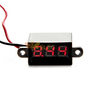 5 peças LED vermelho 0,28 polegada mini medidor de voltagem à prova d'água 3,5-30 V medidor de voltagem digital