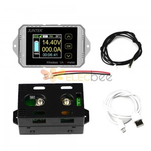 VAT1030 Wireless DC Voltmeter Stromtester Wattmessung Digitalanzeige Elektrischer Garagenzähler mit Temperatursensor