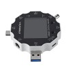 白色UD18 USB 3.0 18in1 USB測試儀APP直流數字電壓表電流表移動電源電壓檢測電壓表高清彩屏
