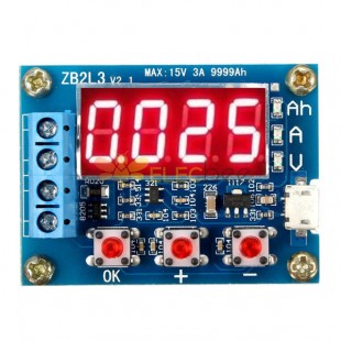 Probador de capacidad de batería ZB2L3 18650, tipo de descarga de carga externa, probador de 1,2-12 V con dos resistencias de 7,5 With 1*50W Resistor