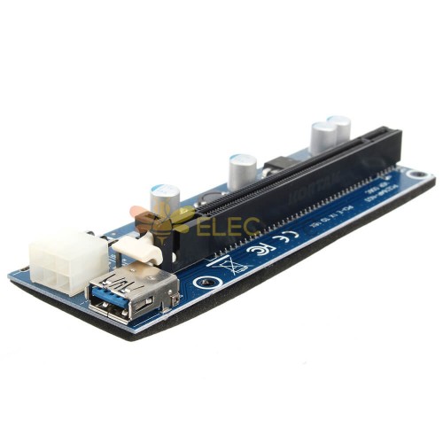 006C 6Pin PCIe PCI 1x から 16x エクスプレス ライザー カード USB ...
