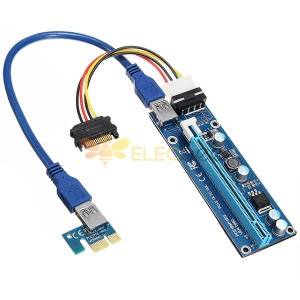 0.3m DC To DC USB 3.0 PCI Express 1x To 16x Extension Cable Extender Riser Adapter Card