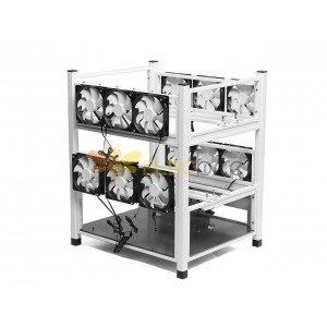 BX36 6 GPU Miner Frame 6 Ventole Open Air BTC Bitcoin Coin Miner Computer Mining Case Server Chassis