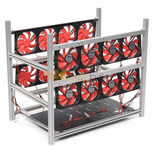 Mining Rig Case Frame Steel Open Air 12GPU Miner Mining Frame With