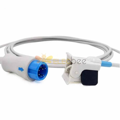 Compatível Mindray T5/T8 7Pin Reutilizável Pediátrico/Criança Dedo Clipe Sensor Spo2