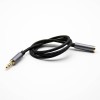 4 Poles Male to Female Headphone Audio Cable Black 0.5M-3M 3m