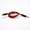 4极公头对母耳机音频线直式红色0.5米-3米 5m