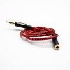 4極公頭對母耳機音頻線直式紅色0.5米-3米 1m