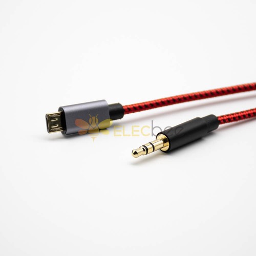 MICRO 5PIN 3-polig Stecker zu Stecker 3,5 mm Stecker 3-polige Audiokabel 1M-2M 1m