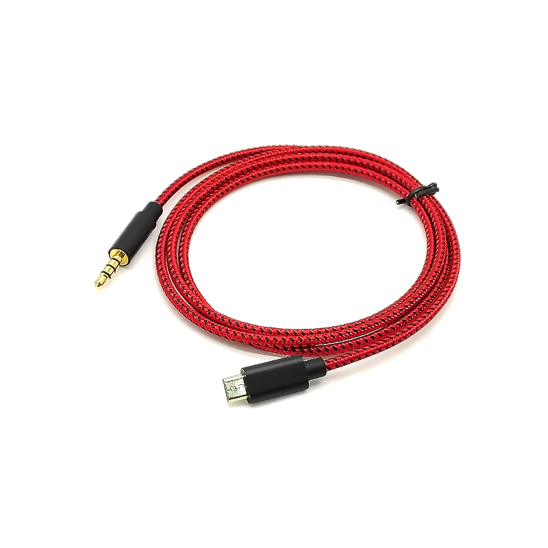 MICRO 5PIN 3 pole Male to Male 3.5mm Plug 3 pole Audio Cables 1M-2M